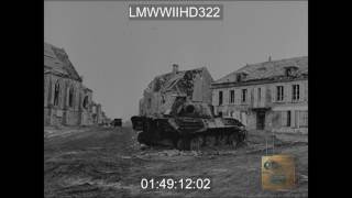 SHOWS BOMBING GERMAN POSITIONS AT CAEN - AND SOME SCENES AT CHERBOURG  - LMWWIIHD322