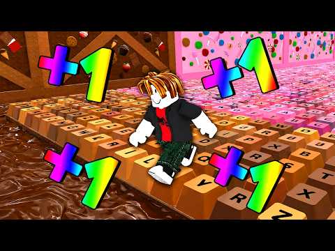 PRIMEIRA VEZ NO PARKOUR DE TECLADO COM ROBUX INFINITO ATIVADO NO ROBLOX 🤑