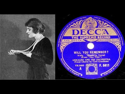 78 RPM – Geraldo and His Orchestra – Will You Remember? (1937)