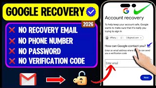 How To Recover Gmail Password Without Recovery Email And Phone Number ||Google Account Recovery 2026