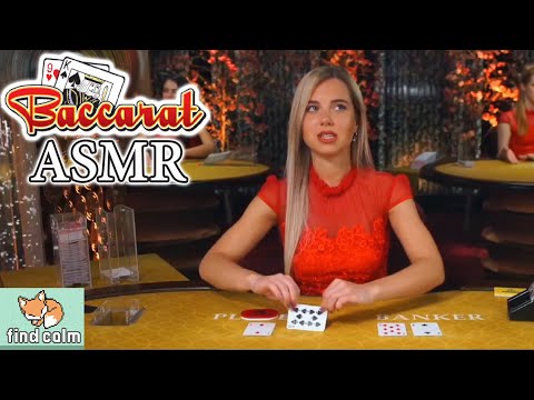 Baccarat (Unintentional) ASMR ♠️ Relaxing Casino with Soft Spoken Mumbling Dealers (I WON:)