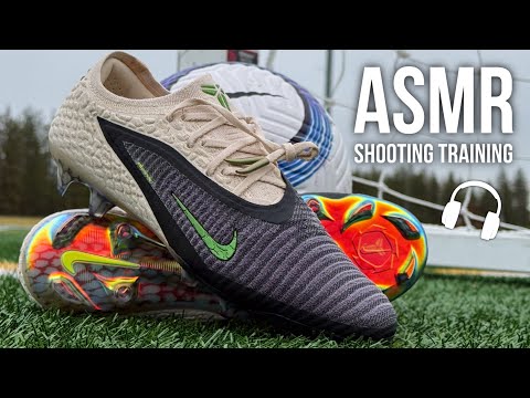 ASMR Football Shooting Training Session In Nike Phantom 6 Black Mamba 