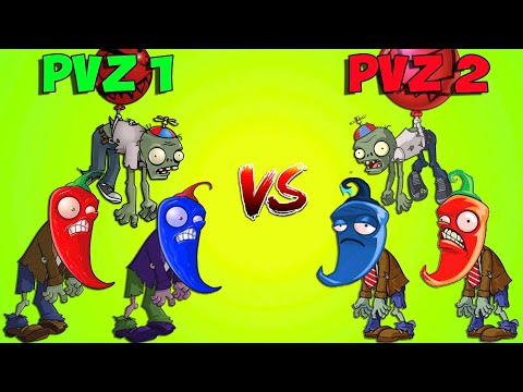 All Zombies Version PVZ 1 vs PVZ 2 - Who Will Win? - Pvz 2 Zombie vs Zombie