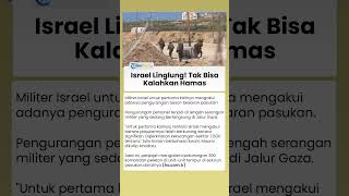 Israel Terpukul! Linglung Tak Bisa Kalahkan Hamas, Akui Krisis Kepemimpinan