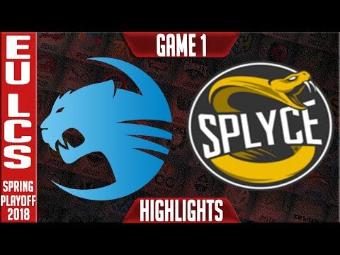 ROC vs SPY G1 Playoffs Highlights | EU LCS Quarterfinal Spring Playoffs 2018 Roccat vs Splyce Game 1