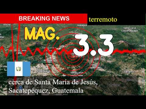 😱🚨 Terremoto Hoy: ¡Justo Ahora! Magnitud 3.3 Cerca Cerca De Santa María De Jesús, Sacatepéquez, Guat