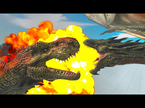 NEW UPDATE 🔥 DRAGON 🔥 vs ALL UNITS Animal Revolt Battle Simulator🦕