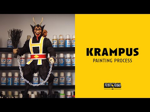 Painting the Krampus - 3d printed model