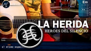 Cómo tocar &quot;La Herida&quot; de Héroes Del Silencio en Guitarra Acústica (HD) Tutorial - Christianvib