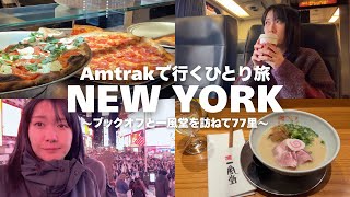 【24時間滞在】一風堂のために高速鉄道Amtrakでニューヨーク行ってきた🗽ブチギレ事件勃発💥【女ひとり旅】