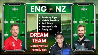 ENG VS NZ Dream11 Team Prediction, NZ vs ENG Dream11, England vs Newzealand Dream11: Fantasy Tips