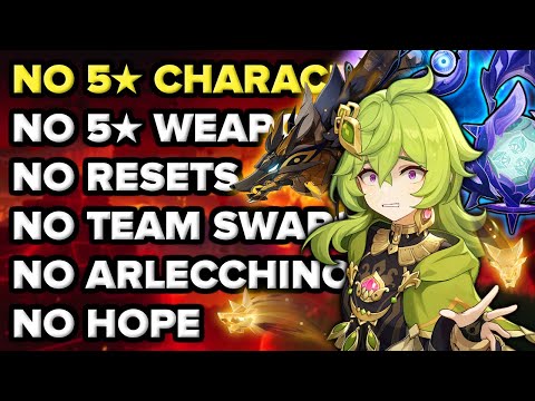 The 4 Star Genshin Abyss Challenge I Almost Gave up on...