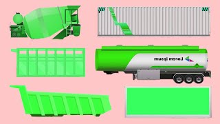 Download lagu Macam macam karoseri truck:mixer truck tronton dump truck container tanker truck box truck mp3