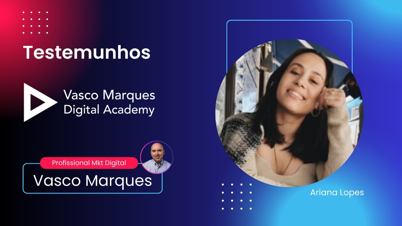 Testemunho Ariana Lopes - sobre a formação online com Vasco Marques