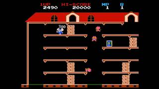 'Mappy' Game Capture from Evercade (Namco Museum Collection 1 Cartridge)