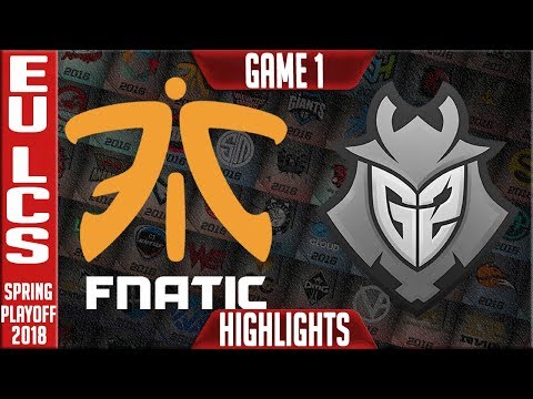 FNC vs G2 Highlights Game 1 | EU LCS Grand Final Playoffs Spring 2018 | Fnatic vs G2 Esports G1