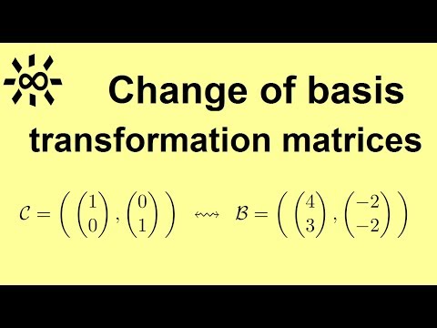 Change of basis transformation matrices