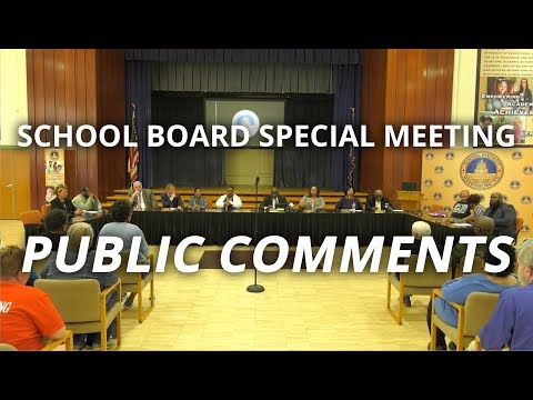 Board of School Directors special meeting | Public comments