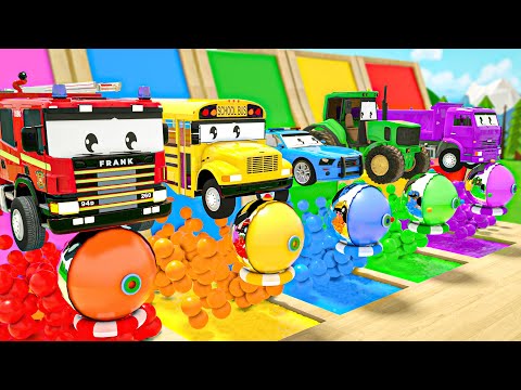 Many Kids songs - Car Painting and jumping off a slide - Baby Nursery Rhymes & Kids Songs