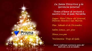 Invitacion Cena Navideña Prisma Honduras