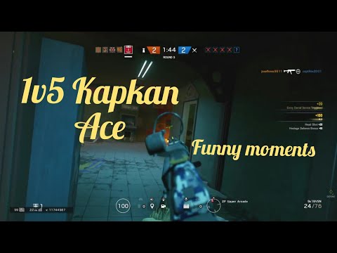 1v5 Kapkan clutch ace! Funny moments - Rainbow Six Siege