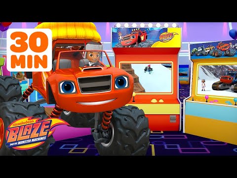 Blaze's ARCADE 🕹️ #14 | Gabby's Mechanic Missions & Winter Games ☃️ | Blaze and the Monster Machines
