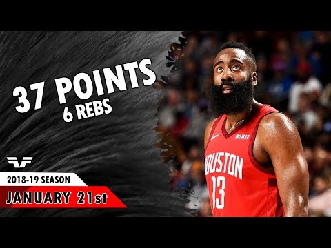 James Harden - 2019.01.21 - Rockets vs 76ers - 37 Pts, 6 Rebs