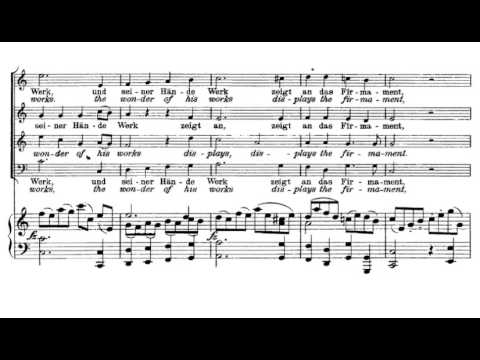 11 & 12.- In splendor bright is rising now the sun (The Creation - J. Haydn) Score Animation