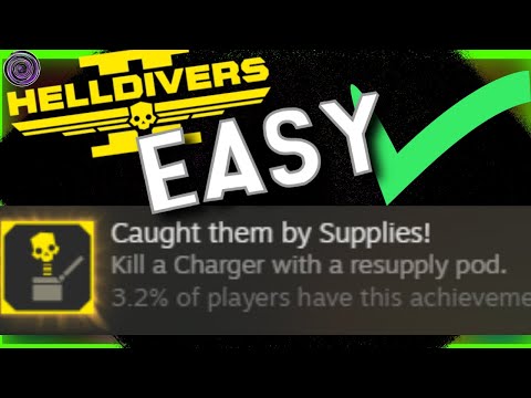 Easy way to Kill a Charger with a resupply pod (ACHIEVEMENT) | Helldivers 2