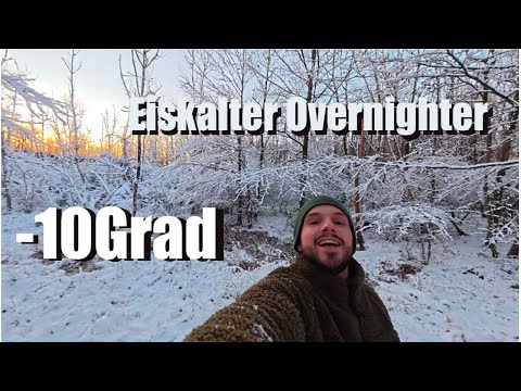 Overnighter bei -10 Grad. Winterbiwak 24H. Schuhe komplett gefroren!