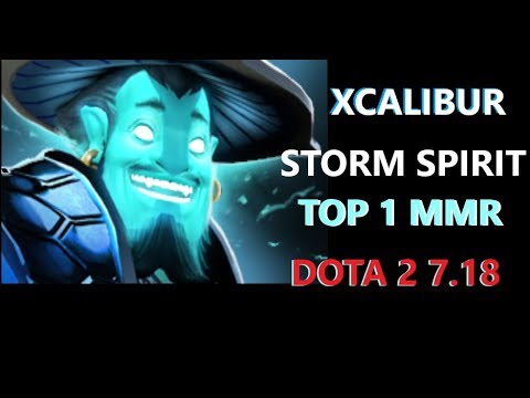 Xcalibur - Storm Spirit MID |Top 1 MMR  Pro Player Gameplay | Dota 2 7.18