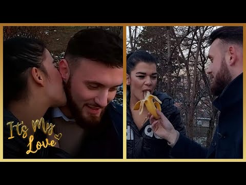 Stela e puth ne qaf Mergimin e trullav krejt, ky i jep banane me honger n'takim 😂 - It's My Love