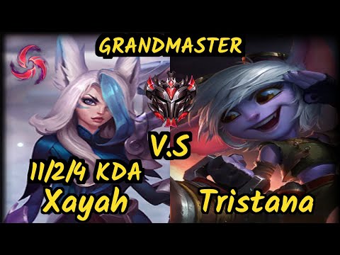 G2 Perkz (XAYAH) vs TRISTANA - 11/2/4 KDA BOTTOM ADC GAMEPLAY - EUW Ranked GRANDMASTER