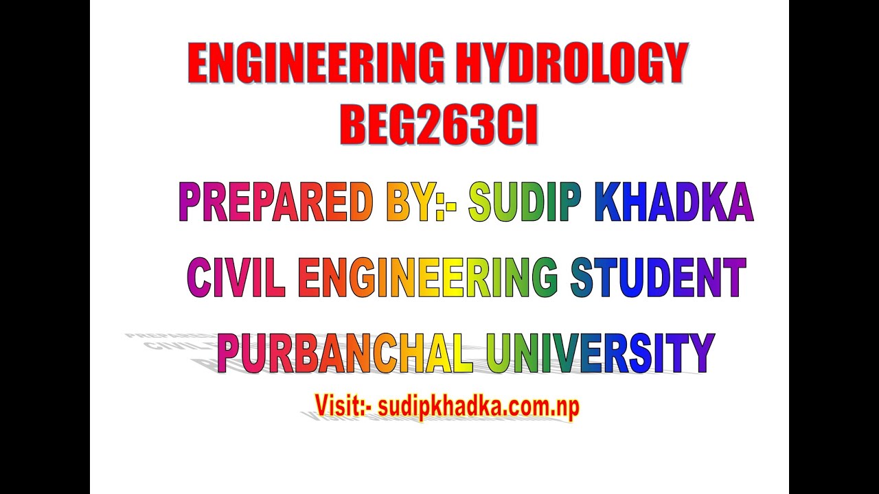 Engineering Hydrology Complete Pdf Notes (B.E. Civil)