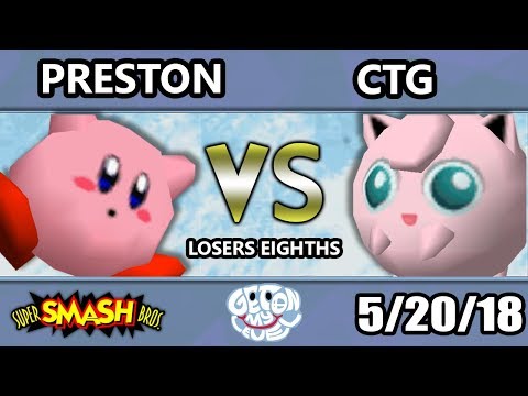 GOML 2018 - GODS | Preston (Kirby) Vs. CTG (Jigglypuff) SSB64 Losers Eighths