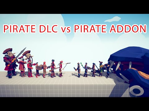 PIRATE DLC TEAM vs PIRATE ADDON TEAM - Totally Accurate Battle Simulator TABS