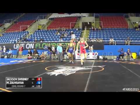 145 Cons. Round 7 - Munkhtulga Zuunbayan (Illinois) vs. Jackson Sweeney (Minnesota)