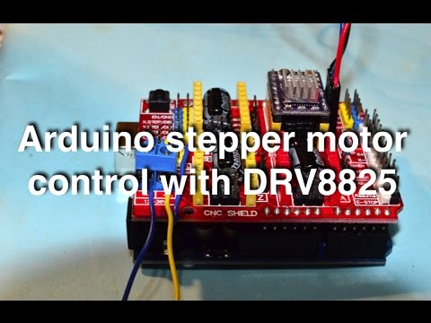Arduino stepper motor control with CNC shield and DRV8825 (with code!!)