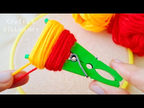 It's so Beautiful !! Superb Flower Craft Ideas with Wool - Hand Embroidery Amazing Flower Design