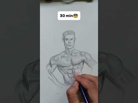 How to draw Ronaldo 5 sec vs 1 min vs 2 hr 😎 #drawing #ronaldo