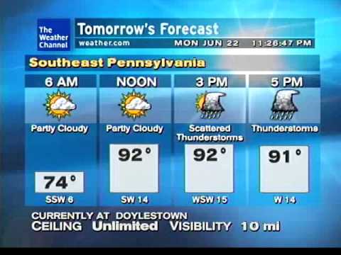 Weatherstar XL - Heat Advisory - Jun 22 2015 - Doylestown PA