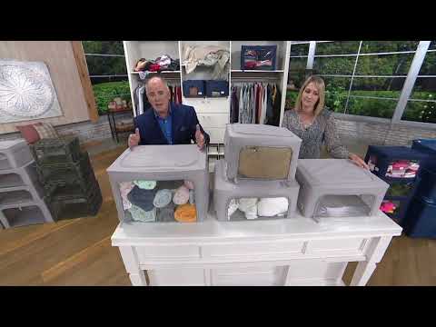 Periea Set of 4 Assorted Collapsible Storage Box Collection on QVC