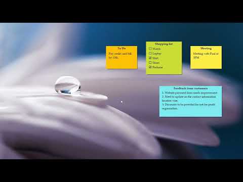 Locking a sticky note with a password