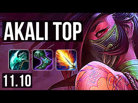 AKALI vs WUKONG (TOP) | Legendary, 6 solo kills, 21/4/8, 400+ games | BR Diamond | v11.10