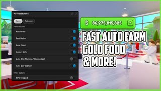 👨‍🍳My Restaurant Script Hack • Fast Auto Farm • Gold Food [2024]