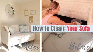 How to Clean your Sofa Like New! | Fabric Sofa | Deep Clean with me