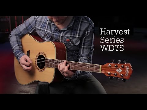 Washburn WD7S Harvest Series Dreadnought Solid Spruce Top Mahogany Neck 6-String Acoustic Guitar image 8
