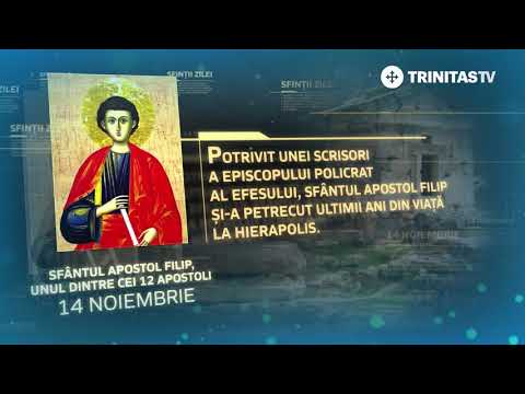 14 noiembrie - Sfântul Apostol Filip, unul dintre cei 12 Apostoli [ TRINITAS TV ]
