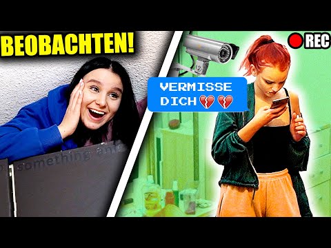 Schwester HEIMLICH im Zimmer BEOBACHTEN  🤫 (Verstecken & Beobachten) - Celina