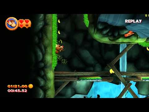 Donkey Kong Country Returns: 1-2 King of Cling time attack (TAS)